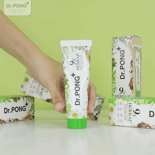 [ฟอกฟันขาว แก้ฟันเหลือง] Dr.PONG 9x herbal plus fluoride toothpaste ยาสีฟันสมุนไพร ลดเหงือกอักเสบ ลดกลิ่นปาก ป้องกันฟัน img 0