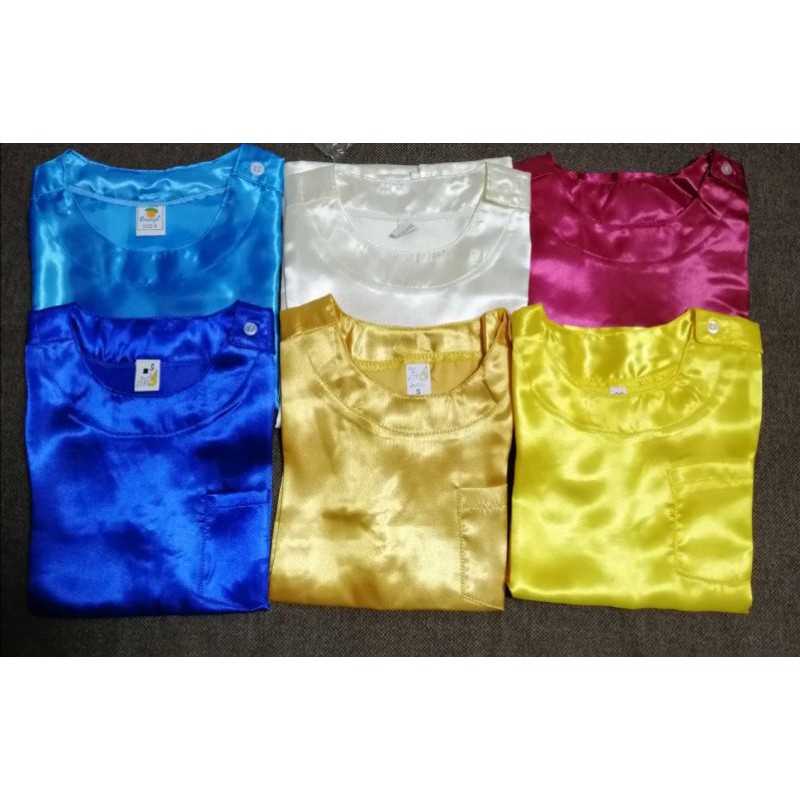 เสื้อเด็กผู้ชายผ้ามัน/เสื้อเด็กผู้ชายสำหรับชุดไทย
