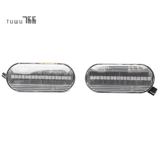 ไฟเลี้ยว Led สีเหลืองอําพัน สําหรับ Seat Ibiza Leon Skoda Octavia Ford Focus Mk2 (สีขาว) 2 ชิ้น