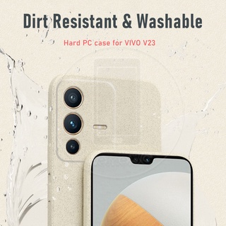 Vivo V23 5G เคสโทรศัพท์ PC แบบแข็ง ด้านหลัง ทราย บาง