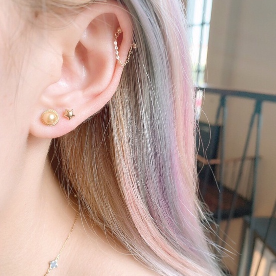 earika.earrings – one chain piercing จิวหูโซ่ห้อยเส้นเดียวเงินแท้ (มีให้เลือกสองสี) เหมาะสำหรับคนแพ้ง่าย ราคา ถูกที่สุด ดีลบีเคเค แกลเลอรีภาพที่ 5