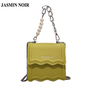 Jasmin NOIR กระเป๋าสะพายข้าง หนัง PU แต่งสายโซ่ สําหรับผู้หญิง