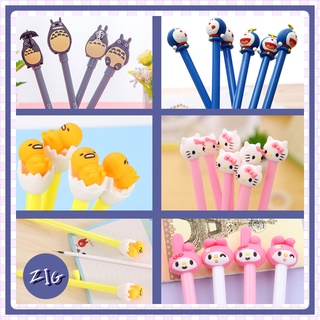 ZIGSHOP -  (1 แท่ง) ปากกาหมึกเจล คิตตี้ มายเม โตโตโร่ ปากกาโดเรม่อน ปากกา sanrio หมึกดำ ขนาด 0.38 มม.