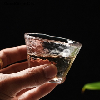 GoodGirlm1 Japanese-style Handmade Hammered Glass Small Teacup Sake Cup Tea Glass Cup TS