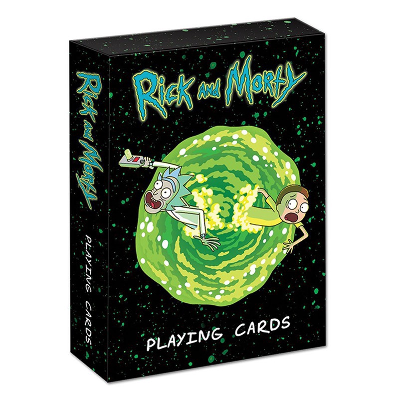 ชุดการ์ดเล่น Deluxe Rick และ Morty ชุดโป๊กเกอร์เกมกระดาน