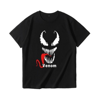 T-shirt  เสื้อยืดแขนสั้น Venom ชาย Venom อุปกรณ์ต่อพ่วงเสื้อผ้า Marvel Marvel นักเรียนผ้าฝ้าย plus ไขมัน plus ขนาดแนวโน้