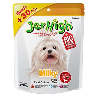 🔥สินค้าขายดี!! เจอร์ไฮ ขนมสุนัข รสนม 450 ก. Jerhigh Dog Snack Milky Stick 420 G.