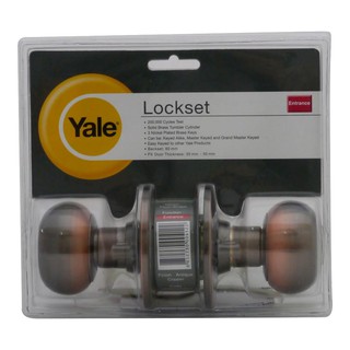 ลูกบิดทั่วไป YALE VCN5227US11 หัวจัน สีทองแดงรมดำ YALE KN-VCN5227US11 AC ENTRANCE KNOB