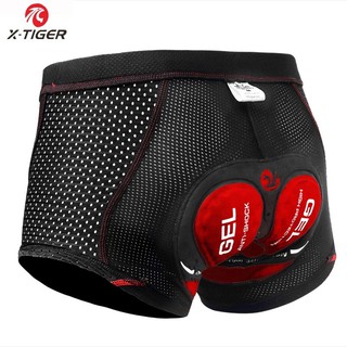 X-TIGER - กางเกงปั่นจักรยาน 5D 3D Gel Filled Coolmax กางเกงปั่นจักรยานผู้ชาย