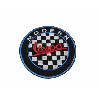 [ตัวรีด เย็บได้] MODERN VESPA ป้ายติดเสื้อ logo Embroidered Sew Iron On Patches Badge