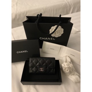 ❌ขายแล้วค่ะ❌ New Chanel Card Holder คาเวียร์ อะไหล่เงิน อปก ครบ ออกชอป 12/2020