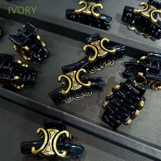 Ivory กิ๊บติดผม โลหะ ทรงสี่เหลี่ยม รูปตัว T ขนาดเล็ก สไตล์เกาหลีวินเทจ สําหรับผู้หญิง