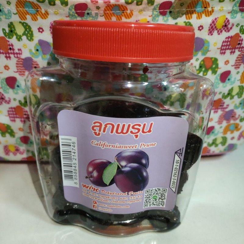 WPK Fruits California Prune  ลูกพรุน (บ๊วยหวาน) 350 g. # แบบกระปุก พก พาง่าย