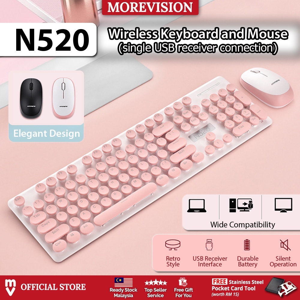 xinmeng N520 ชุดคีย์บอร์ดและเมาส์ไร้สาย