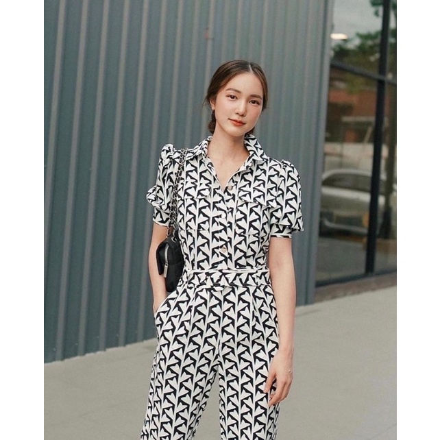 JASPAL x DVF แท้ 🎩 จั๊มสูท คอลฮิต ทรงสวย Size XS