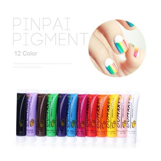 สีอะคลิลิค สีเพ้นท์เล็บ 12 สี