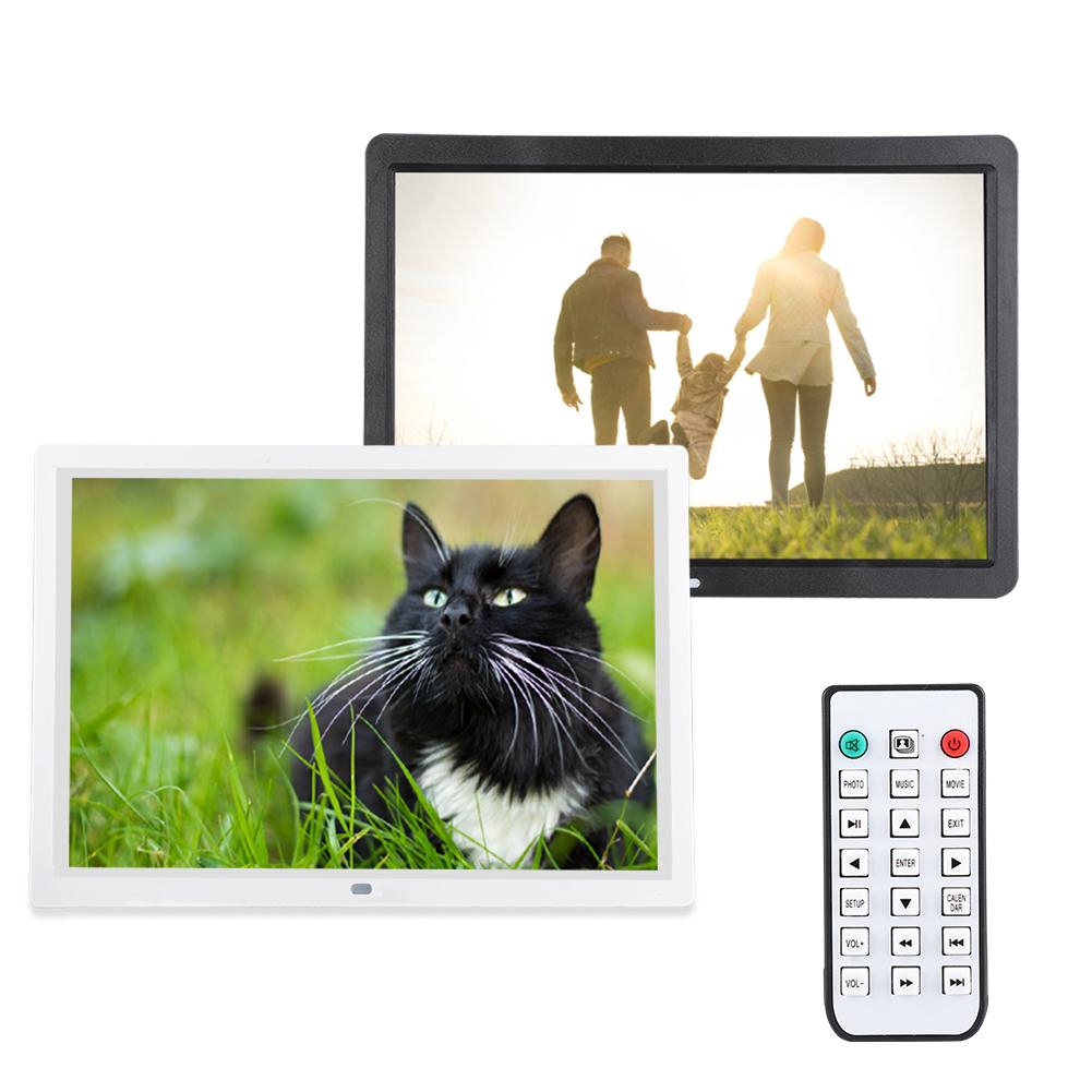 Jiabo เครื่องเล่นเพลง กรอบรูปดิจิทัล HD 15.4 ฟังก์ชั่นพร้อมรีโมตคอนโทรล AC 110-240V
