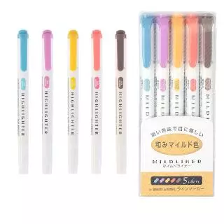Mildliner ปากกาสี เน้นข้อความ 25 สี