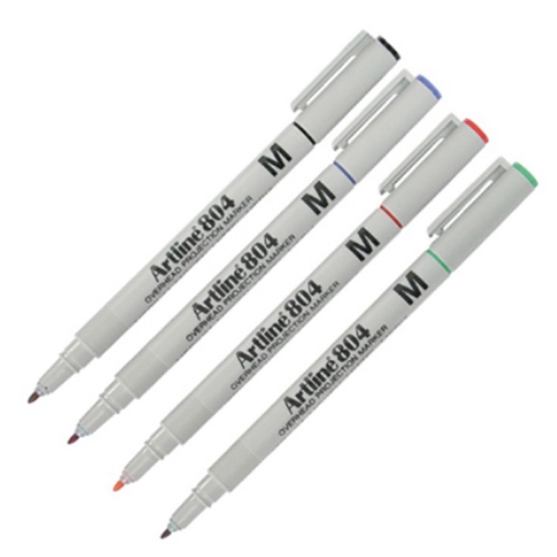 ปากกาเขียนแผ่นใส แบบลบได้ ARTLINE 804 หัวขนาด 1.0 มม , 803 หัวขนาด 0.5 มม.
