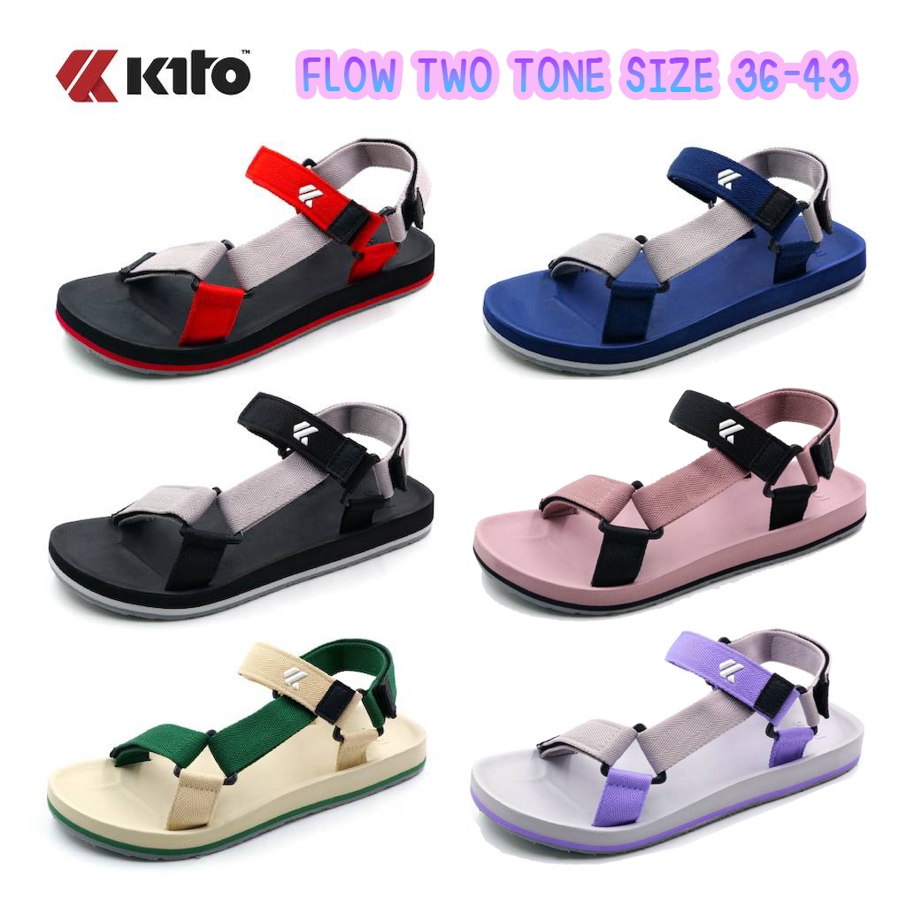 พร้อมส่งKito Flow Two Tone ใหม่AC27 รองเท้าแตะผู้หญิง รองเท้ารัด - Main Image