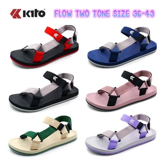 🔥พร้อมส่ง🎉Kito Flow Two Tone ใหม่🔥AC27 รองเท้าแตะผู้หญิง รองเท้ารัดส้น Unisex รองเท้าแตะผู้ชาย ไซส์ 36-43