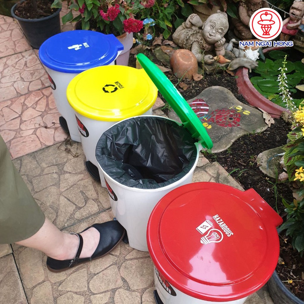 ถังแยกขยะ รุ่น 542 CL ขาเหยียบ (1 ใบ) แบบเลือกสีได้ มีลายสกรีนบนฝาถัง ถังขยะแยกประเภท ถังขยะมีฝาปิด - รูปที่ 2