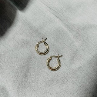 Ren hoop earring ต่างหูห่วง เงินชุบทอง