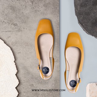 misolestore รองเท้ารุ่น  Catherine Mustard ทรง Sling back