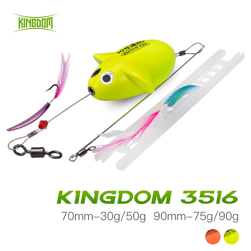 Kingdom เหยื่อปลาปลอมจมเหยื่อลอย70มม.90มม.ความหนาแน่นสูง ABS โฟมชุดรูปหนู Balance Far หล่อประดิษฐ์โบว์มุมเหยื่อเบ็ด เหยื่อปลอมหนู เหยื่อปลอมตกปลาทะเล