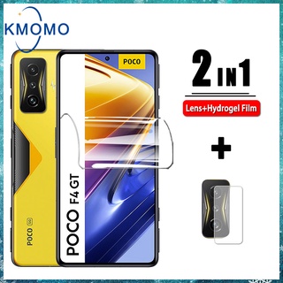 ฟิล์มไฮโดรเจลกันรอย แบบเต็มจอ ขอบโค้ง สำหรับ Xiaomi Poco F4 GT X4 Pro M4 C40 X3 Nfc M3 F3 ฟิล์มเลนส์กล้องสำหรับ