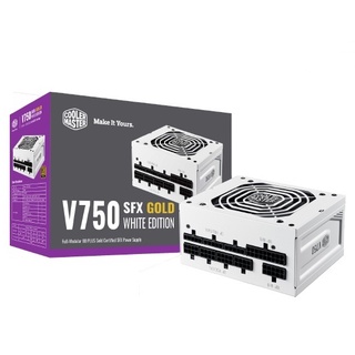 POWER SUPPLY (อุปกรณ์จ่ายไฟ) Cooler Master V750 SFX (สีขาว-WHITE) EDITION (80+ GOLD) 10y.