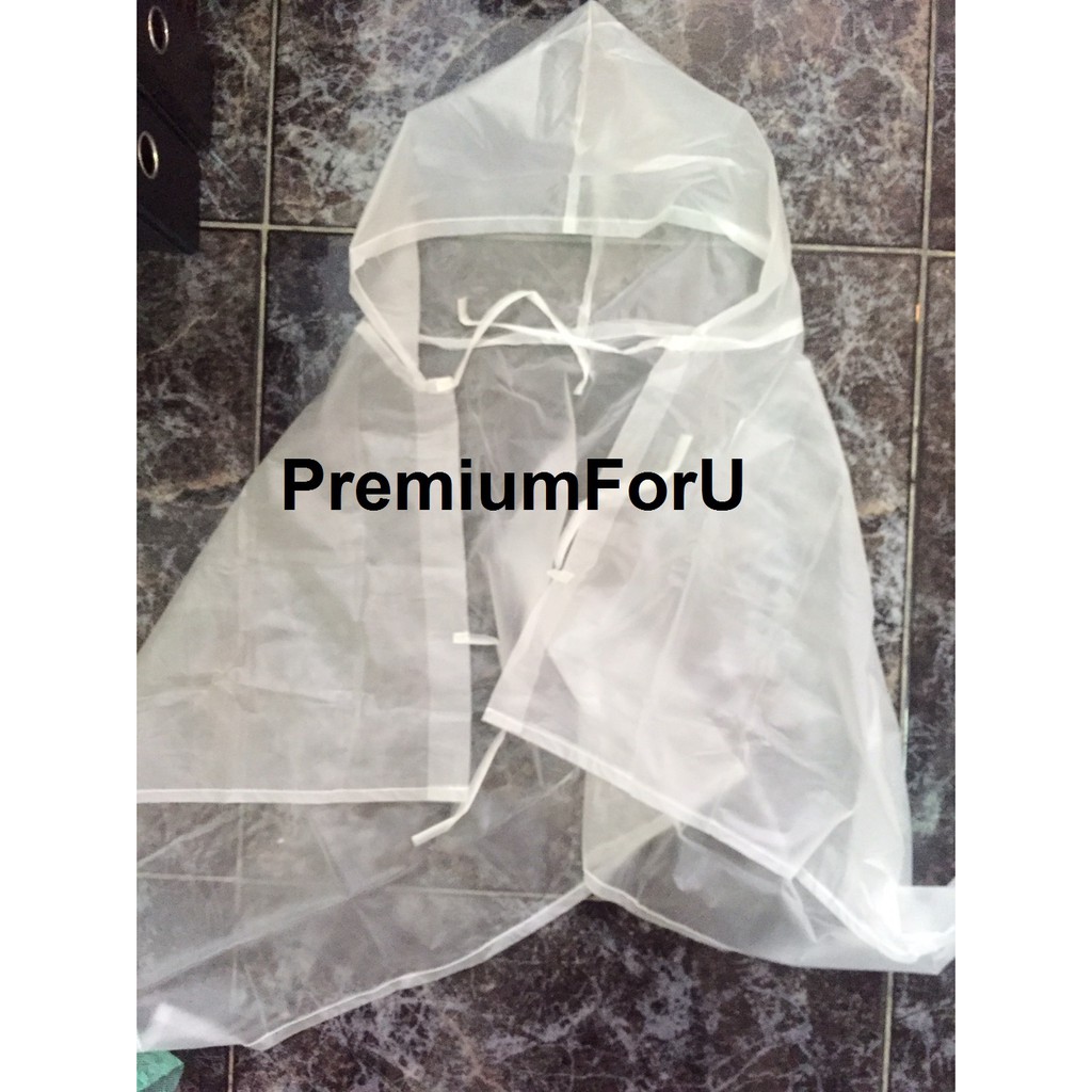 หมวกกันฝน พลาสติกอย่างดี รุ่นค้างคาว คลุมถึงไหล่