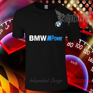 [S-5XL]เสื้อยืดแขนสั้นลําลอง ทรงหลวม พิมพ์ลายโลโก้รถยนต์ Bmw M power สไตล์ฮิปฮอป สําหรับผู้ชาย