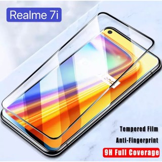 [ส่งจาทไทย] ฟิล์มกระจกนิรภัย เต็มจอ Realme 7i ฟิล์มขอบดำ ฟิล์มกันกระแทก Tempered Glass