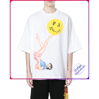 เสื้อยืดแขนสั้นพิมพ์ลาย Palm Angel Pa Acrobatic Face สําหรับผู้ชายผู้หญิง