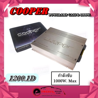 เพาเวอร์แอมป์ติดรถยนต์แรงๆดีๆ COOPER รุ่น GOLD 1200.1D CLASS D 1000w. สีทอง เครื่องเสียงติดรถยนต์,เพาเวอร์ติดรถยนต์