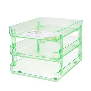 ถาดเอกสาร S3N 3 ชั้น สีเขียว ONE/S3N Document Tray 3 Levels Green ONE