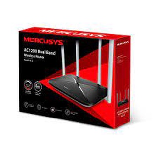 Mercusys(เมอร์คิวซิส)AC1200 Dual-Band Wi-Fi Router SPEED: 300 Mbps at 2.4 GHz + 867 Mbps AC12