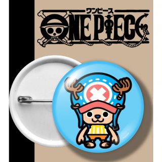 ONEPIECE BADGE เข็มกลัด วันพีช ชอปเปอร์ พื้นฟ้าCHOPPER BLUE