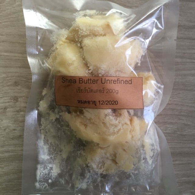 เชียร์บัตเตอร์ของแท้จากกาน่า shea butter unrefined 200กรัม/1กิโลกรัม exp.04/2027