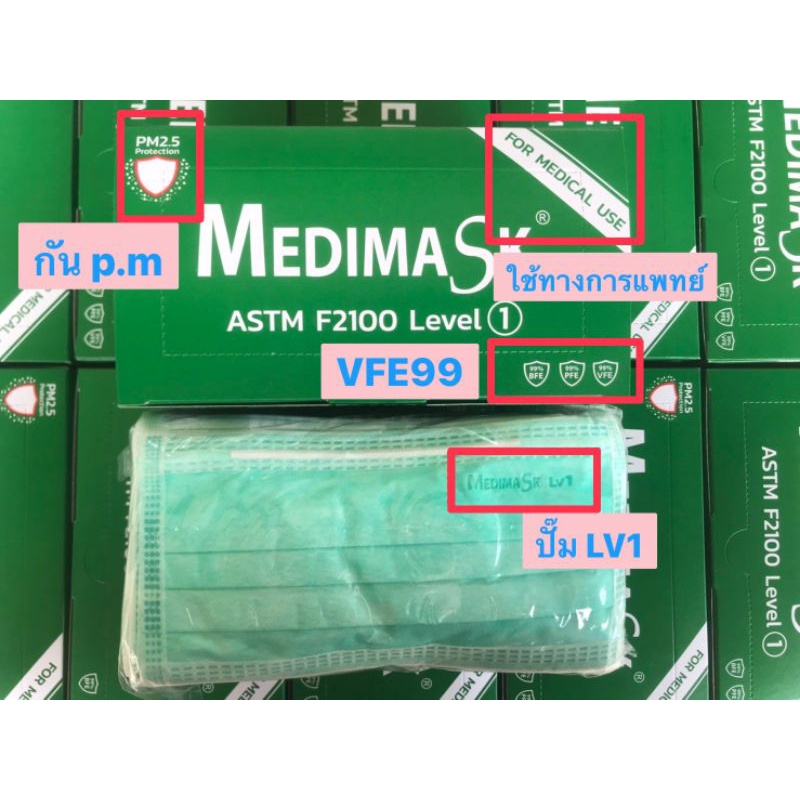 Medimask หน้ากากอนามัยทางการแพทย์ กัน pm2.5 กันไวรัส