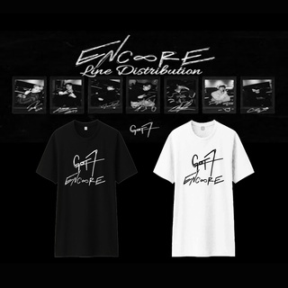 เสื้อยืดผ้าฝ้ายพิมพ์ลายขายดี สตรีทแฟชั่น พร้อมส่งเสื้อ GOT7 E N C O R E ราคาพิเศษ คอกลมสีดำ-ขาว COTTON100% S-4XLคอกลม