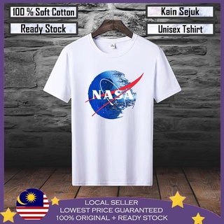 เสื้อยืด ผ้าฝ้าย 100% พิมพ์ลาย MOON NASA Viral Lelaki สําหรับผู้ชาย