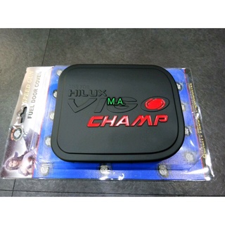 ครอบฝาถังน้ำมัน ครอบถังน้ำมัน TOYOTA VIGO CHAMP สีดำตัวหนังสือแดง ตามรูป