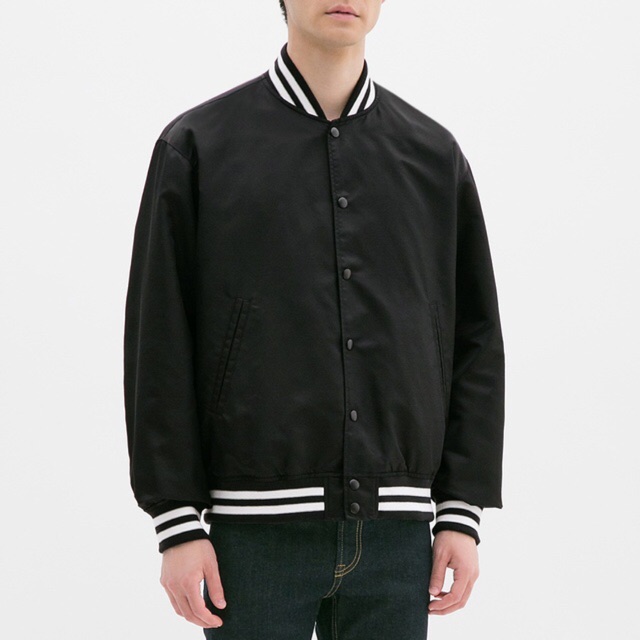 (New) GU Black Baseball Jacket