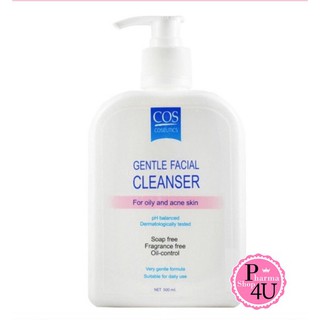 COS Gentle Facial Cleanser For Oily And Acne Skin 500 Ml. เหมาะสำหรับผู้ที่เป็นสิว ผิวมัน หรือผิวผสม #6754