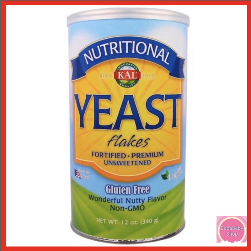 🧀 ผงนิวทริชั่นแนลยีสต์ 🧀  KAL Nutritional Yeast Flakes, Unsweetened 340 g จาก🇱🇷 Non-GMO ,Gluten Free ,Vegan Friendly