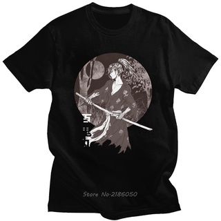 kw4q Classic Dororo Hyakkimaru Anime T-Shirt Mens Half-Sleeved Pattern Sword Samurai Slim @เสื้อยืด