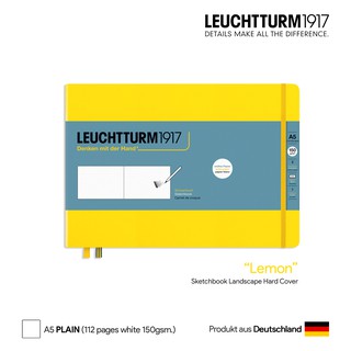 Leuchtturm1917 Sketchbook Landscape "Lemon" (A5) Hard Cover - สมุดสเก็ตช์ Leuchtturm ขนาด A5 แนวนอน สีเหลือง