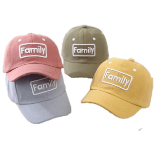 พร้อมส่งใน 1 วันหมวกเด็กปัก Family สำหรับเด็ก 1-5 ขวบ มี 5 สี